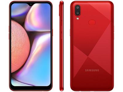 Smartphone Samsung Galaxy A10s 32GB Vermelho Absurdo 2GB RAM 6,2" Câm. Dupla + Selfie 8MP Dual Chip