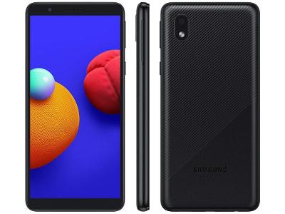 Smartphone Samsung Galaxy A01 Core 32GB Preto 2GB RAM 5,3" Câmera 8MP + Selfie 5MP Dual Chip