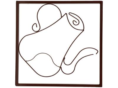 Quadro Decorativo Bule Café 33x33cm Shangai