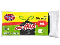 Saco de Lixo Preto 30L com Alça Embalixo - 1