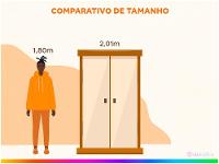 Guarda-roupa Solteiro com Espelho 4 Portas