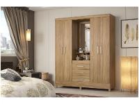 Guarda-roupa Solteiro com Espelho 4 Portas - 5