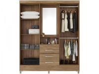 Guarda-roupa Solteiro com Espelho 4 Portas - 6