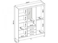 Guarda-roupa Solteiro com Espelho 4 Portas - 7