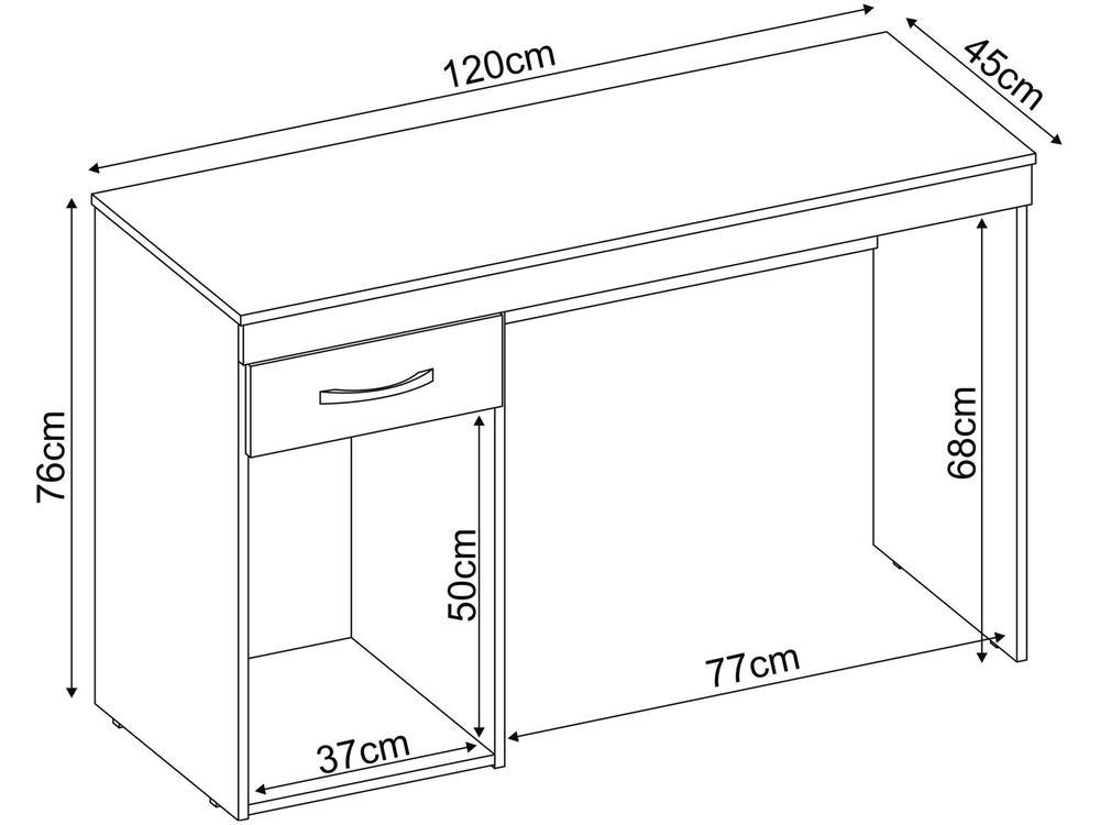 Escrivaninha 1 Gaveta 1 Porta Demobile Vitória - 12