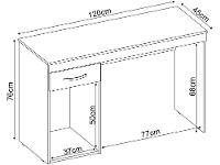 Escrivaninha 1 Gaveta 1 Porta Demobile Vitória - 12
