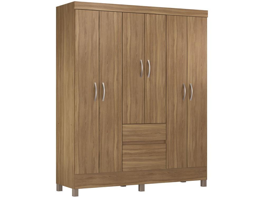 Guarda-roupa Solteiro 6 Portas 2 Gavetas - 1