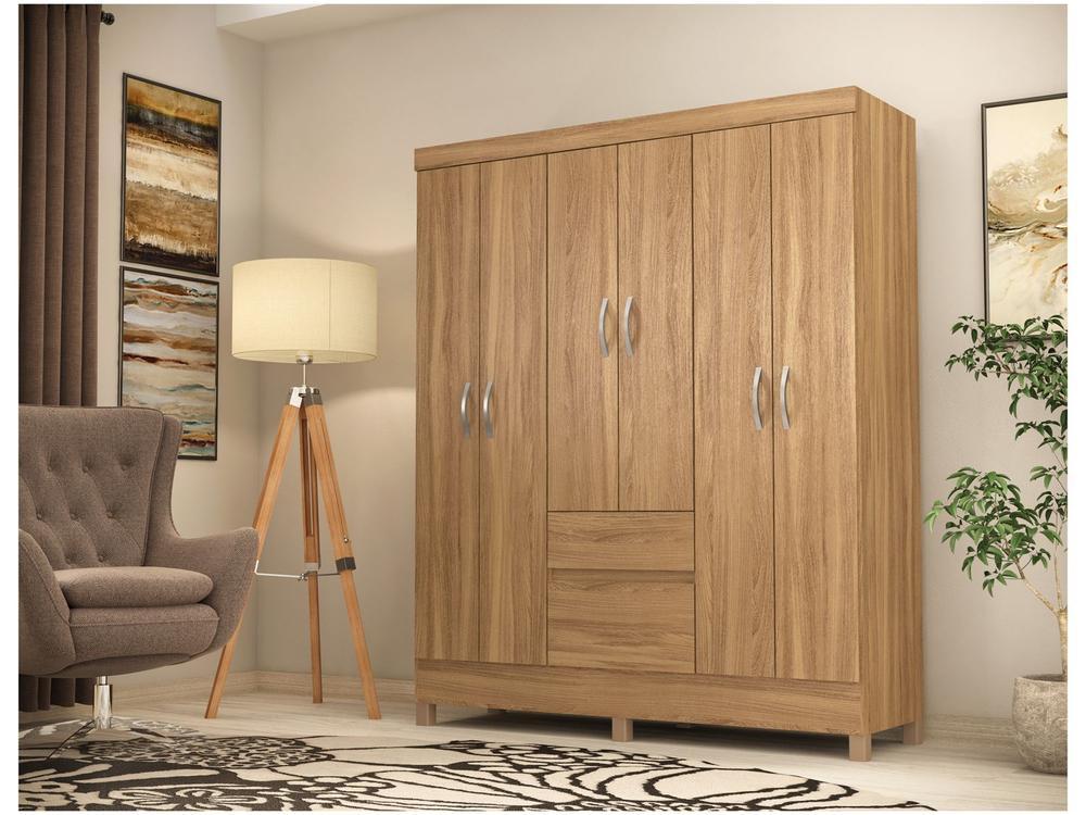 Guarda-roupa Solteiro 6 Portas 2 Gavetas - 5