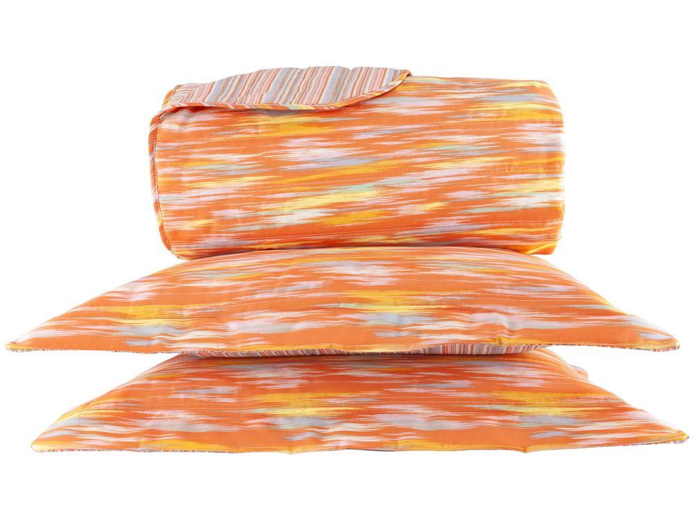 Colcha King Artex Algodão e Poliéster Boutis Aquarela Coral 3 Peças - 1