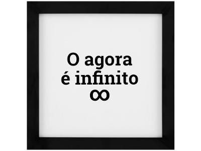 Quadro Decorativo Tipográficos Infinito 24x24cm