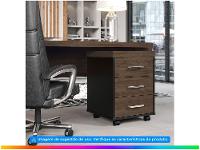 Gaveteiro para Escritório com Rodízios 3 Gavetas - 2