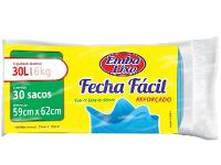 Saco de Lixo Azul 30L Reforçado Embalixo - 1