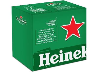 Cerveja Heineken Garrafa 600 ml Pack com 12 Unidades