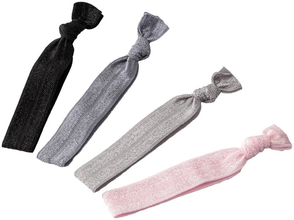 Elástico de Cabelo 4 Unidades Lanossi Hair Ties Silver - 3