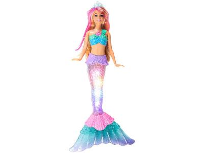 Boneca Barbie Fantasia Sereia Luzes e Brilhos