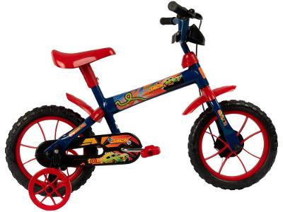 Bicicleta Infantil Aro 12 Verden Bikes Jack Azul e Vermelha com Rodinhas