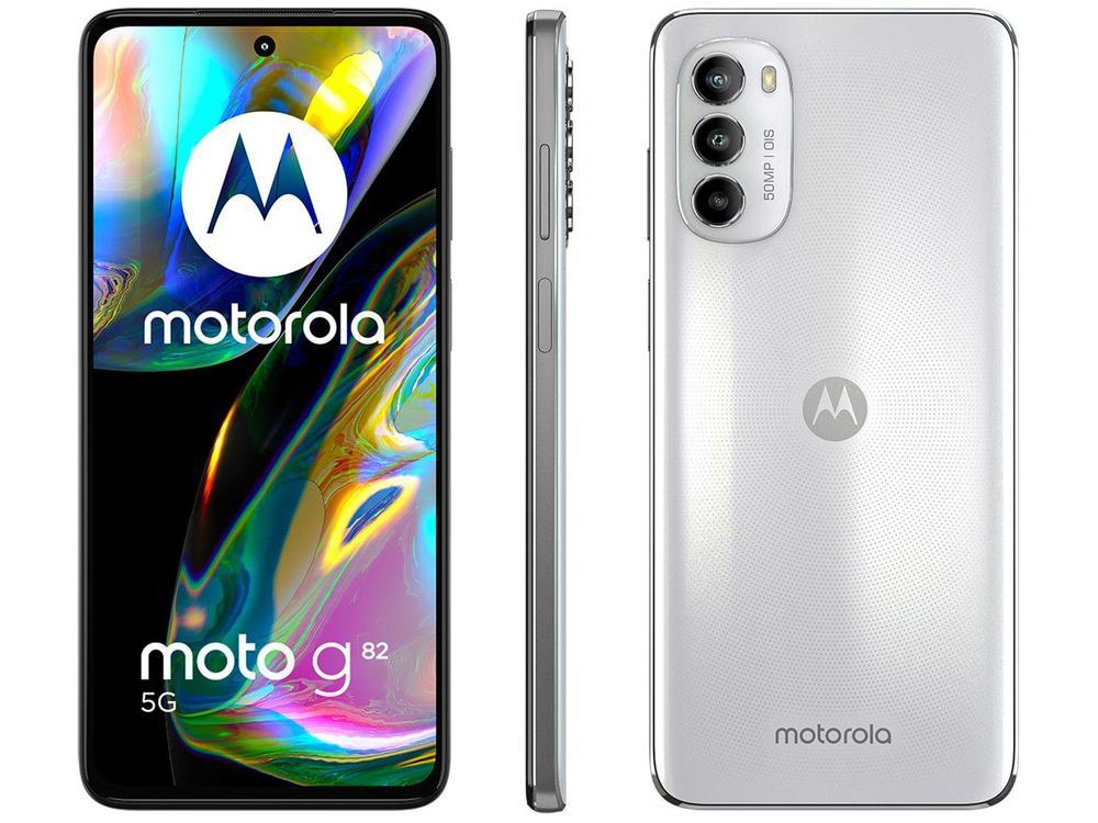 Smartphone Motorola Moto G82 128GB Branco 5G Octa-Core 6GB RAM 6,6” Câm. Tripla + Selfie 16MP - 1