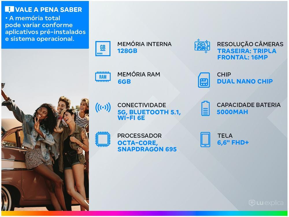 Smartphone Motorola Moto G82 128GB Preto 5G Octa-Core 6GB RAM 6,6” Câm. Tripla + Selfie 16MP - 2