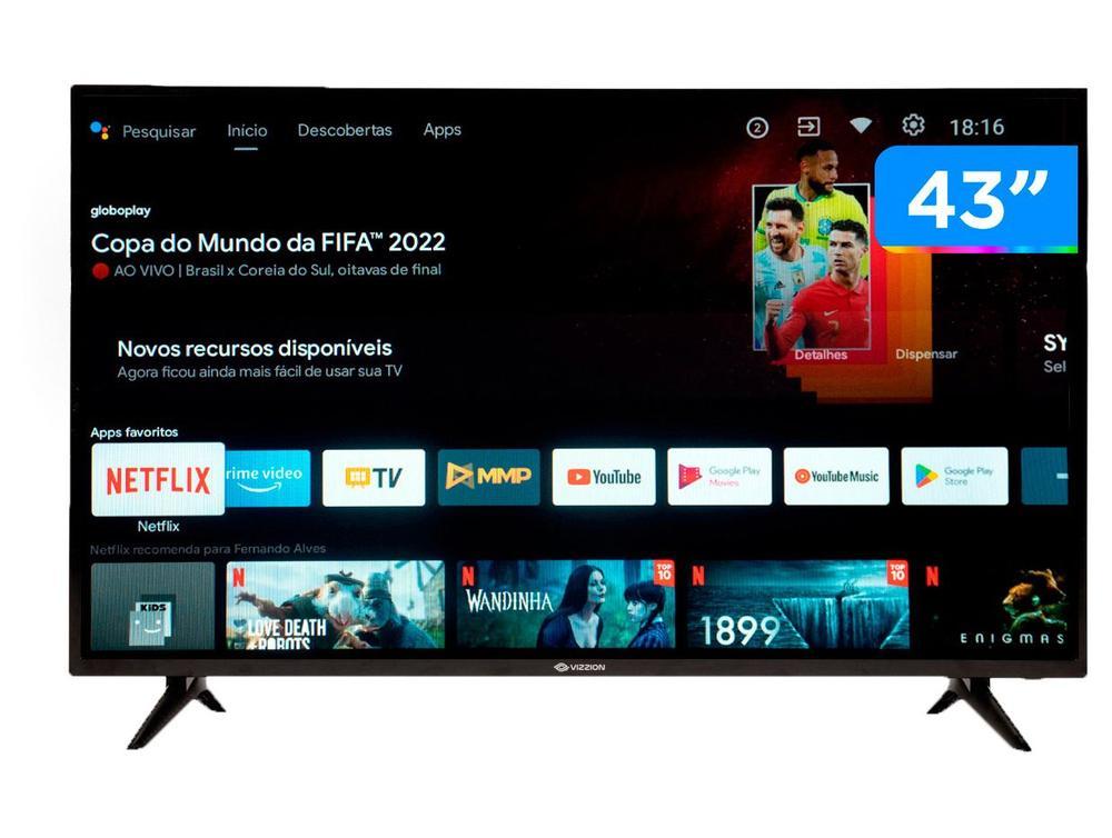 Smart TV 43” Full HD DLED Rig Vizzion BR43D1SA - 1