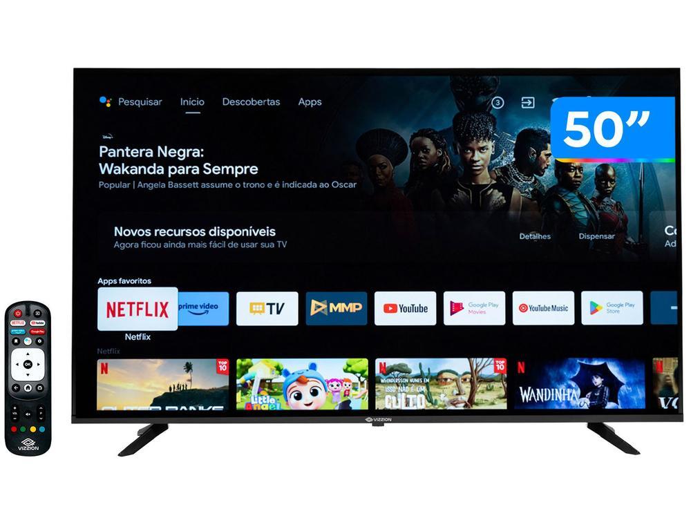 Smart TV 50” 4K DLED Rig Vizzion BR50GUA IPS - 1