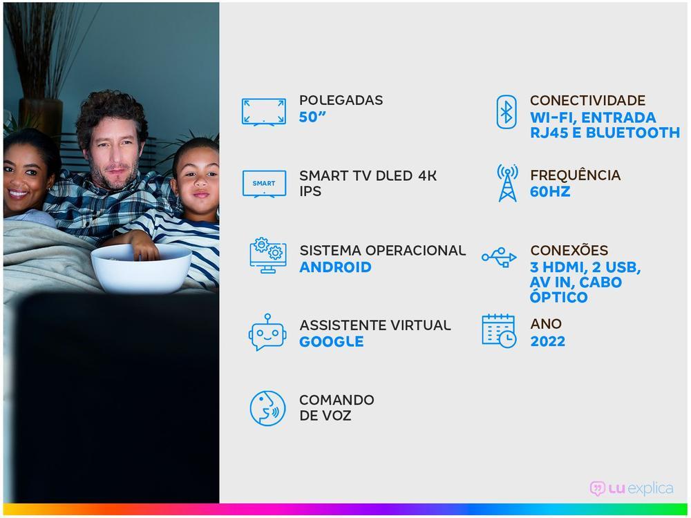 Smart TV 50” 4K DLED Rig Vizzion BR50GUA IPS - 2