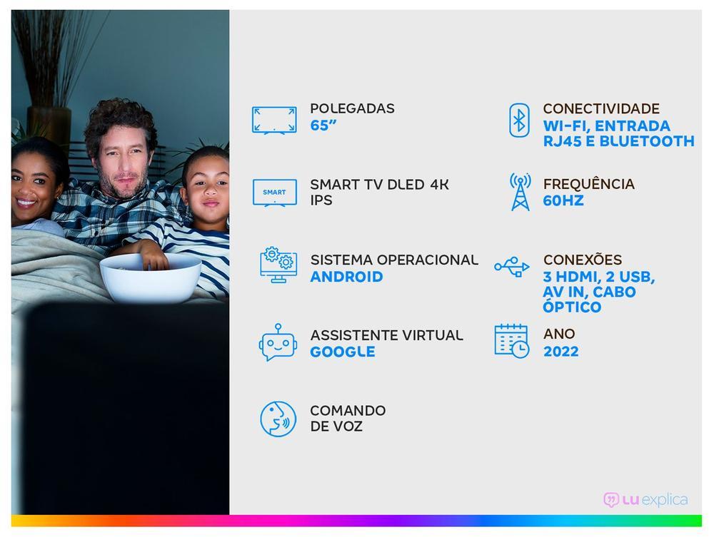 Smart TV 65” 4K DLED Rig Vizzion BR65GUA IPS - 2