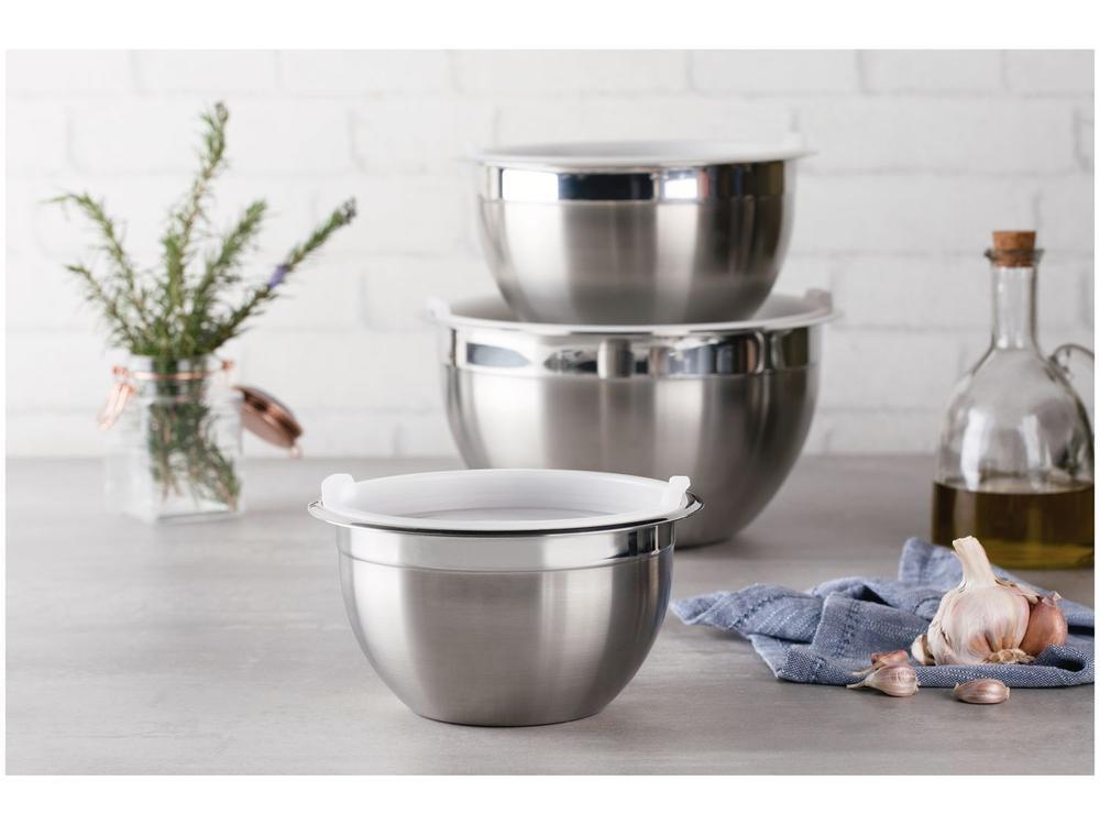 Recipiente Redondo em Inox 3L c/ Tampa Tramontina 61228/200 - 4