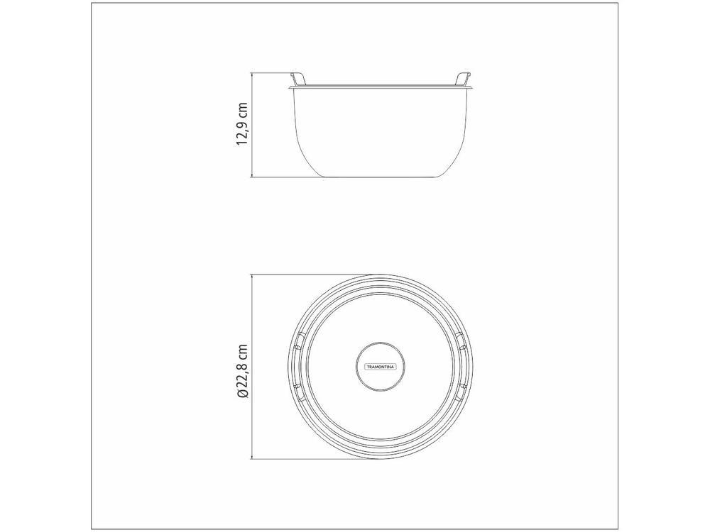 Recipiente Redondo em Inox 3L c/ Tampa Tramontina 61228/200 - 6