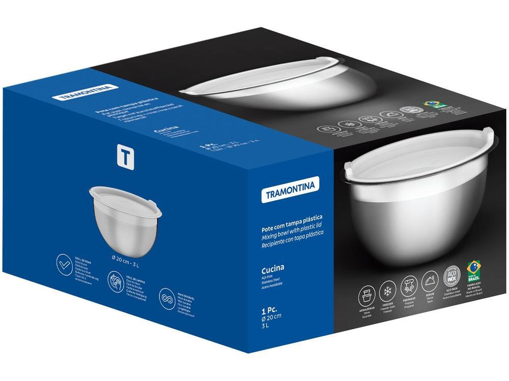 Recipiente Redondo em Inox 3L c/ Tampa Tramontina 61228/200 - 7
