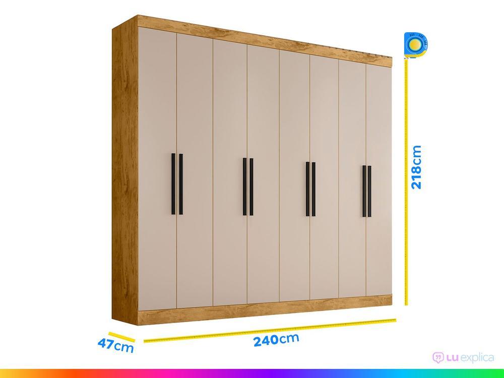 Guarda-roupa Casal 8 Portas 4 Gavetas - 9
