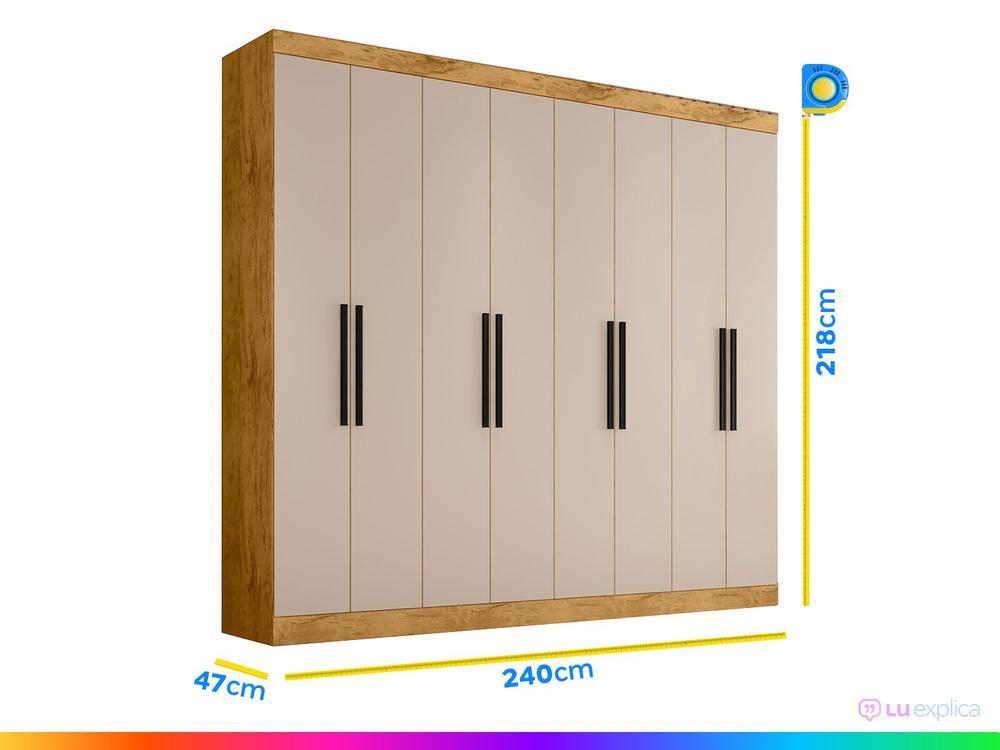 Guarda-roupa Casal 8 Portas 4 Gavetas - 3