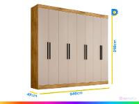 Guarda-roupa Casal 8 Portas 4 Gavetas - 9
