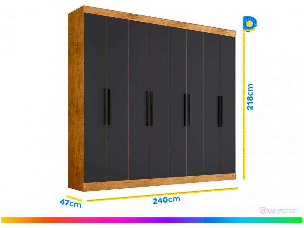 Guarda-roupa Casal 8 Portas 4 Gavetas - 3