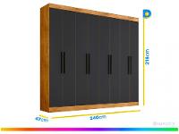 Guarda-roupa Casal 8 Portas 4 Gavetas - 3