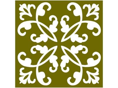 Adesivo de Azulejo Arabesco PVC Adesif N1905768 - 15x15cm 8 Unidades