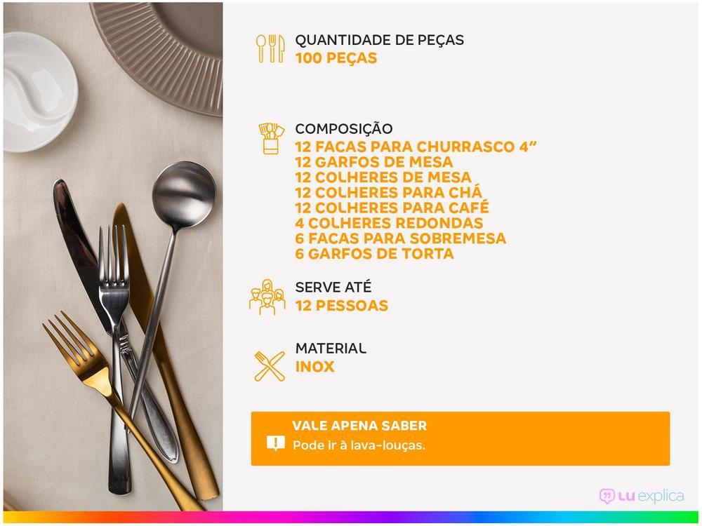 Faqueiro Tramontina Inox 100 Peças - 2