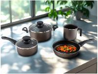 Jogo de Panelas Tramontina Antiaderente de Alumínio Grafite 4 Peças Paris 28599/621 - 2