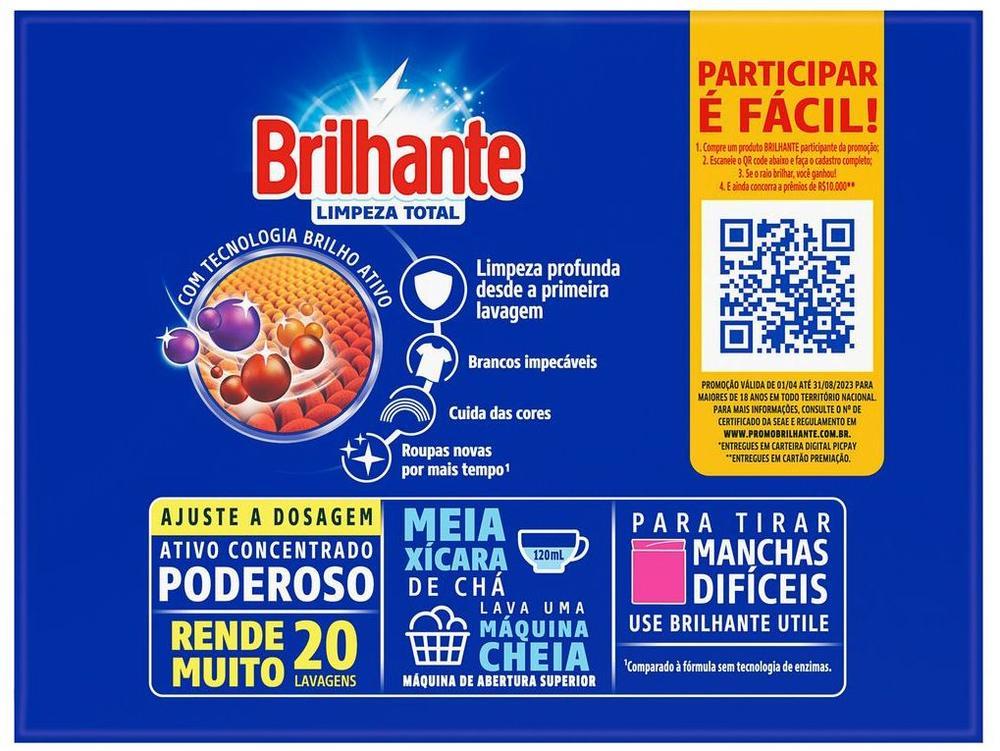 Sabão em Pó Brilhante Limpeza Total 1,6kg - 11