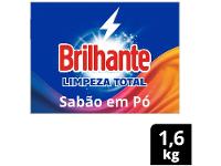 Sabão em Pó Brilhante Limpeza Total 1,6kg - 10