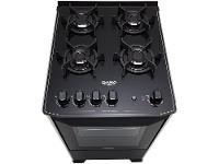 Fogão 4 Bocas Preto Mesa de Vidro Dako Magister - 9