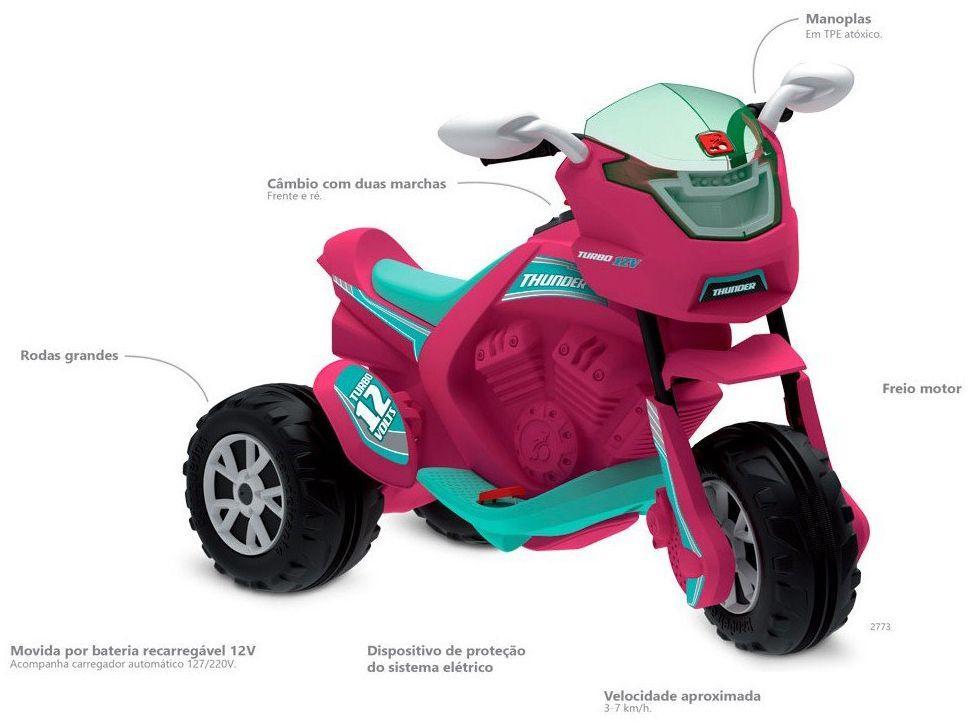 Mini Moto Elétrica Infantil Thunder 2 Marchas  - 3