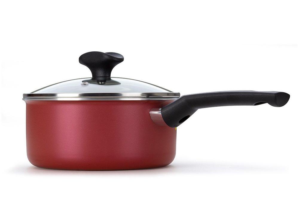 Panela Multiflon Antiaderente de Alumínio Vermelho - 4