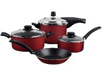 Jogo de Panelas Tramontina Antiaderente de Alumínio Vermelho 4 Peças Turim - 10