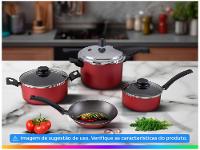 Jogo de Panelas Tramontina Antiaderente de Alumínio Vermelho 4 Peças Turim - 3