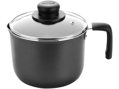 Leiteira Multiflon de Alumínio com Tampa Antiaderente 2,4L 16cm Gourmet