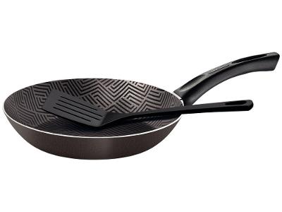 Frigideira Antiaderente Tramontina de Alumínio Paris Chumbo 22cm com Espátula