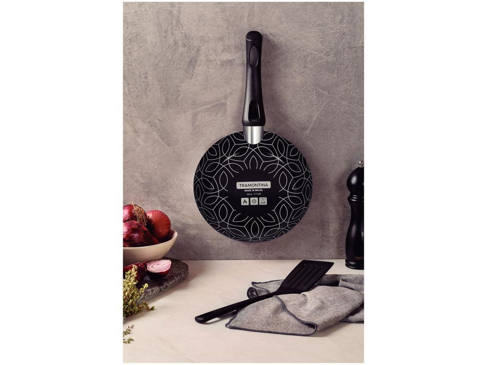 Frigideira Antiaderente Tramontina de Alumínio Paris Preta 22cm com Espátula - 2