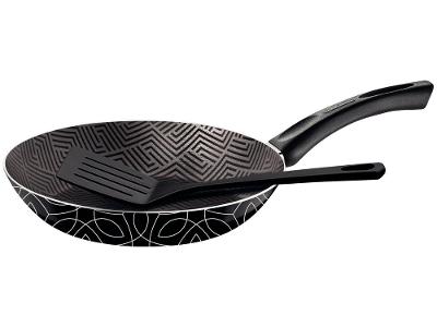 Frigideira Antiaderente Tramontina de Alumínio Paris Preta 22cm com Espátula