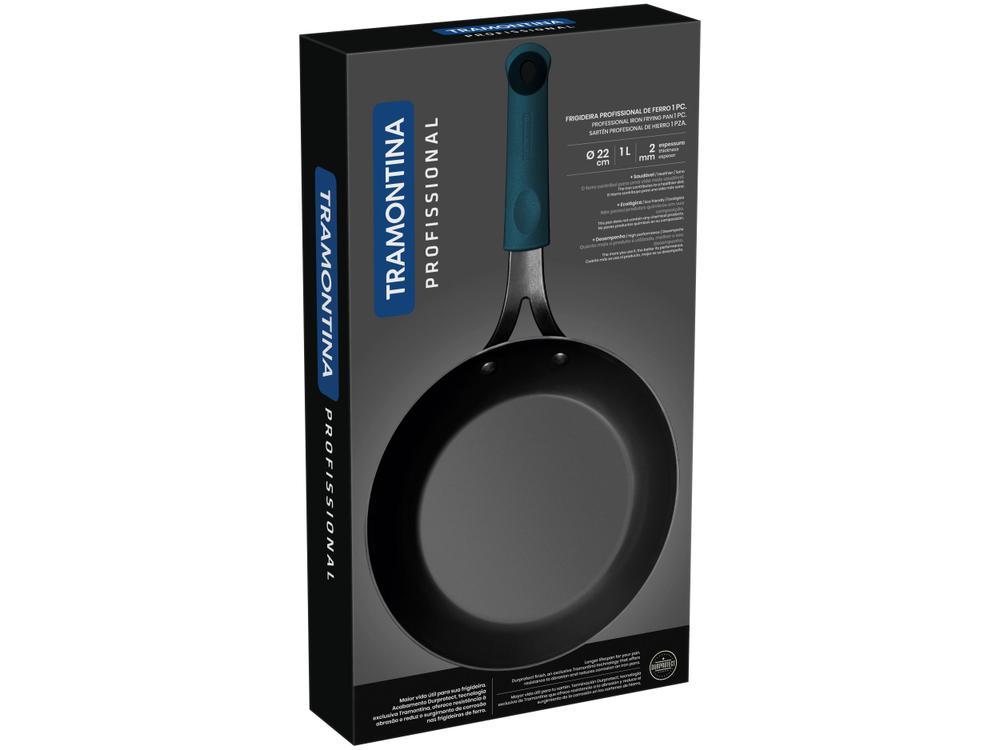 Frigideira Tramontina de Ferro Profissional Preta 22cm - 4