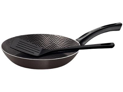 Frigideira Antiaderente Tramontina de Alumínio Paris Chumbo 18cm com Espátula